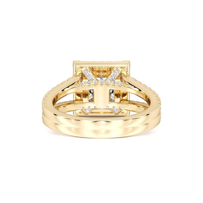 Dallas Moissanite & Lab Grown Diamond Ring | Yellow Gold | 3