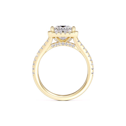 Dallas Moissanite & Lab Grown Diamond Ring | Yellow Gold | 4