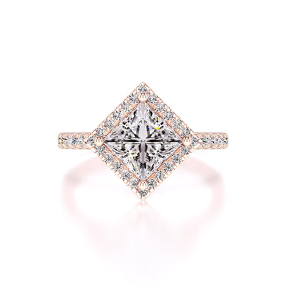 Ember Moissanite & Lab Grown Diamond Ring | Rose Gold | 1