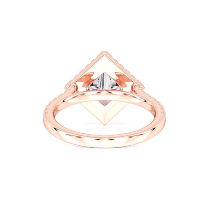 Ember Moissanite & Lab Grown Diamond Ring | Rose Gold | 3