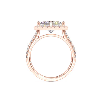 Ember Moissanite & Lab Grown Diamond Ring | Rose Gold | 4