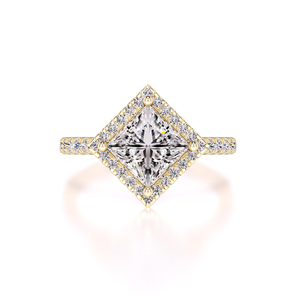 Ember Moissanite & Lab Grown Diamond Ring | Yellow Gold | 1