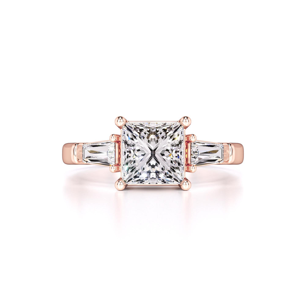 Kora Moissanite & Lab Grown Diamond Ring | Rose Gold | 1