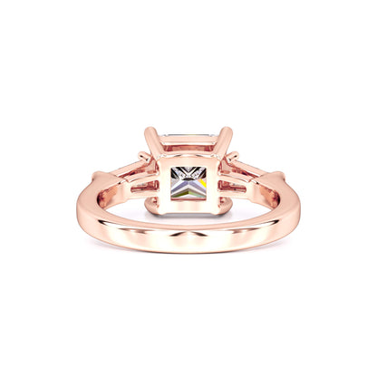 Kora Moissanite & Lab Grown Diamond Ring | Rose Gold | 3