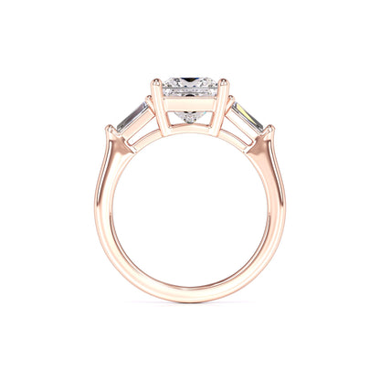 Kora Moissanite & Lab Grown Diamond Ring | Rose Gold | 4