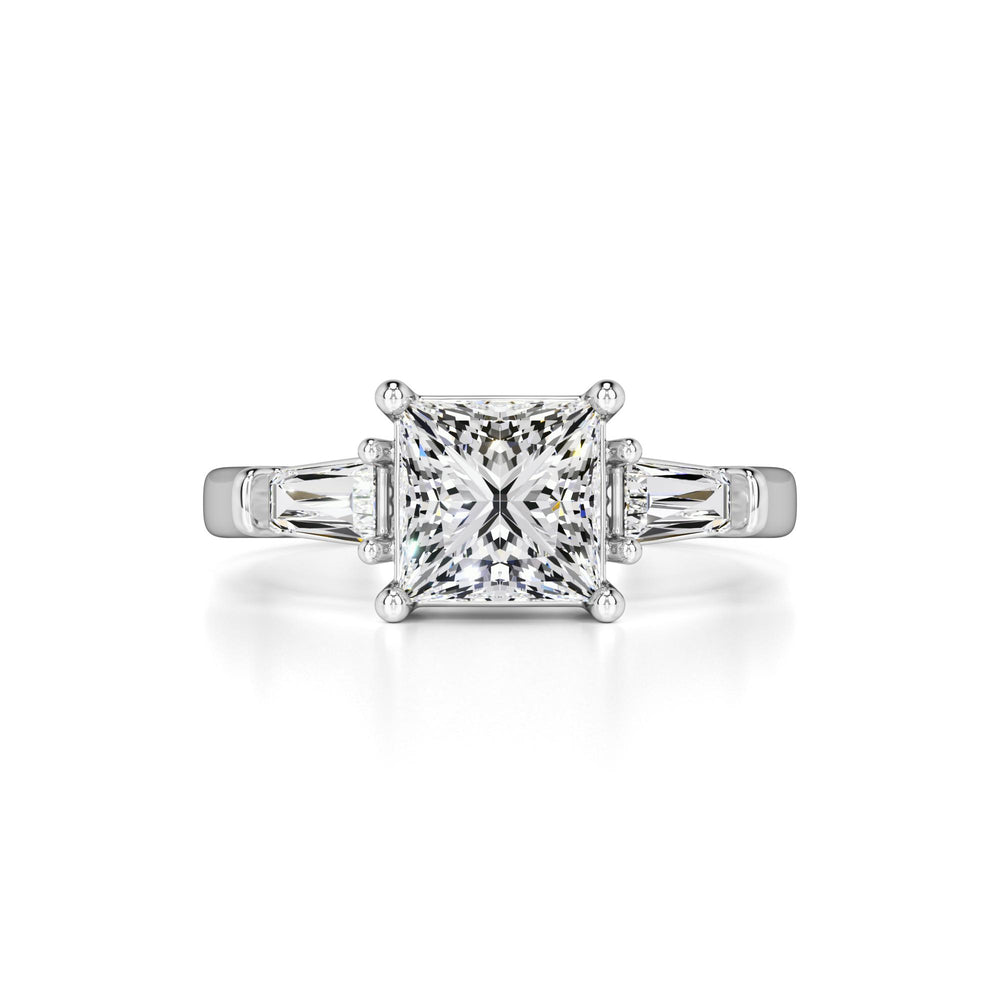 Kora Moissanite & Lab Grown Diamond Ring | White Gold | 1