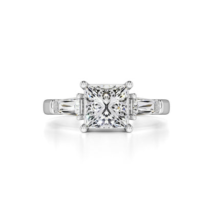 Kora Moissanite & Lab Grown Diamond Ring | White Gold | 1