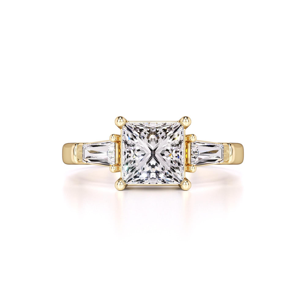 Kora Moissanite & Lab Grown Diamond Ring | Yellow Gold | 1