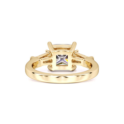 Kora Moissanite & Lab Grown Diamond Ring | Yellow Gold | 3