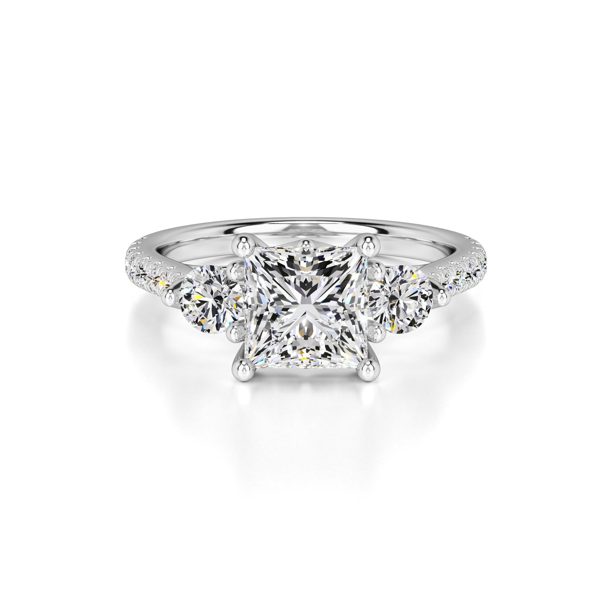 Saffron Lab Grown Diamond Ring | White Gold | 1