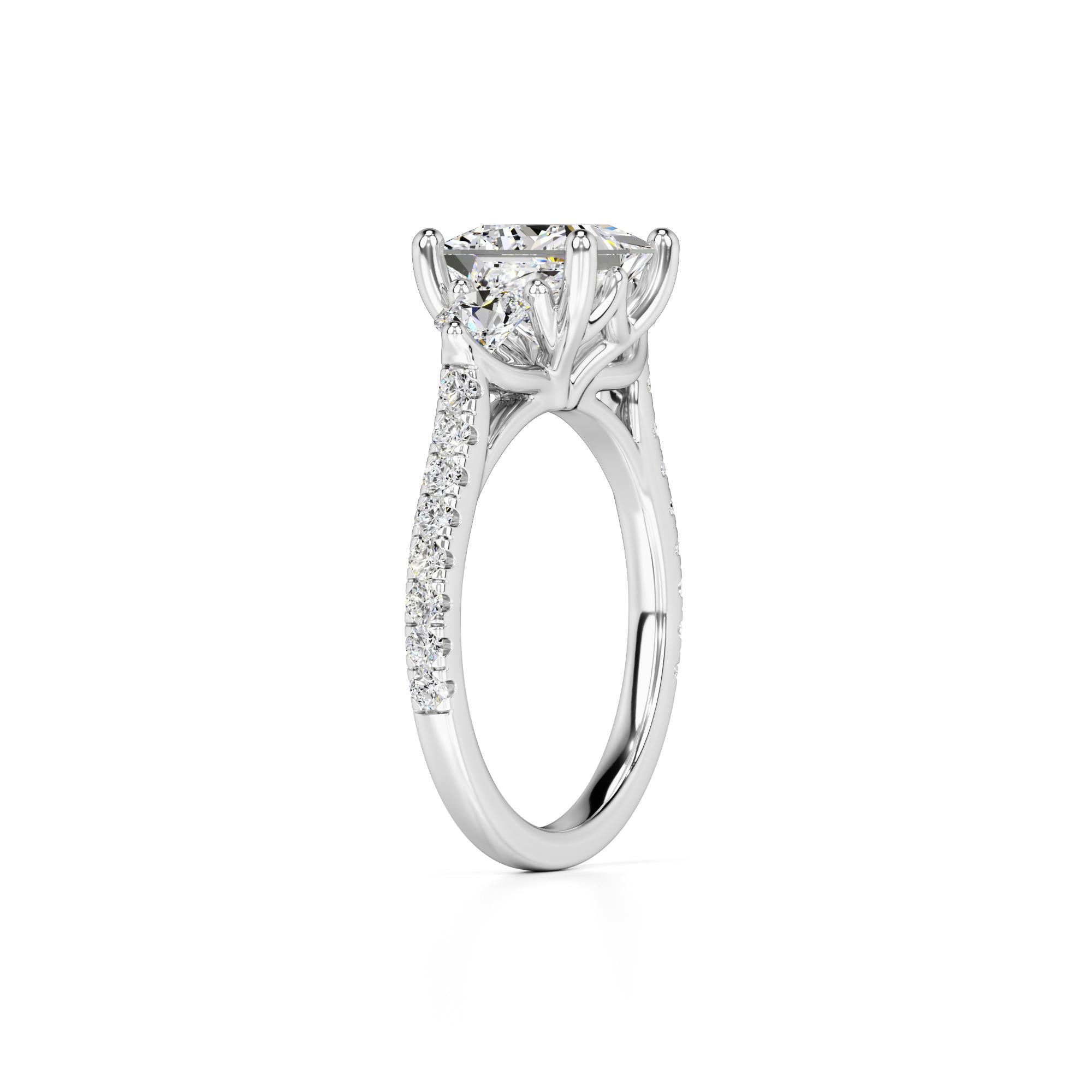 Saffron Lab Grown Diamond Ring | White Gold | 3