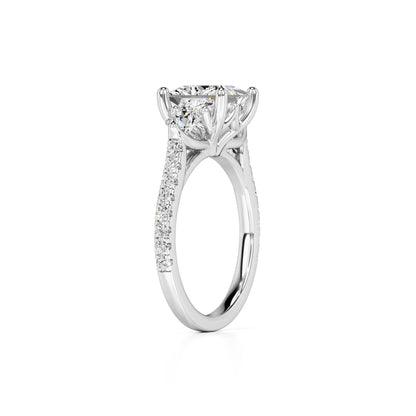 Saffron Lab Grown Diamond Ring | White Gold | 3