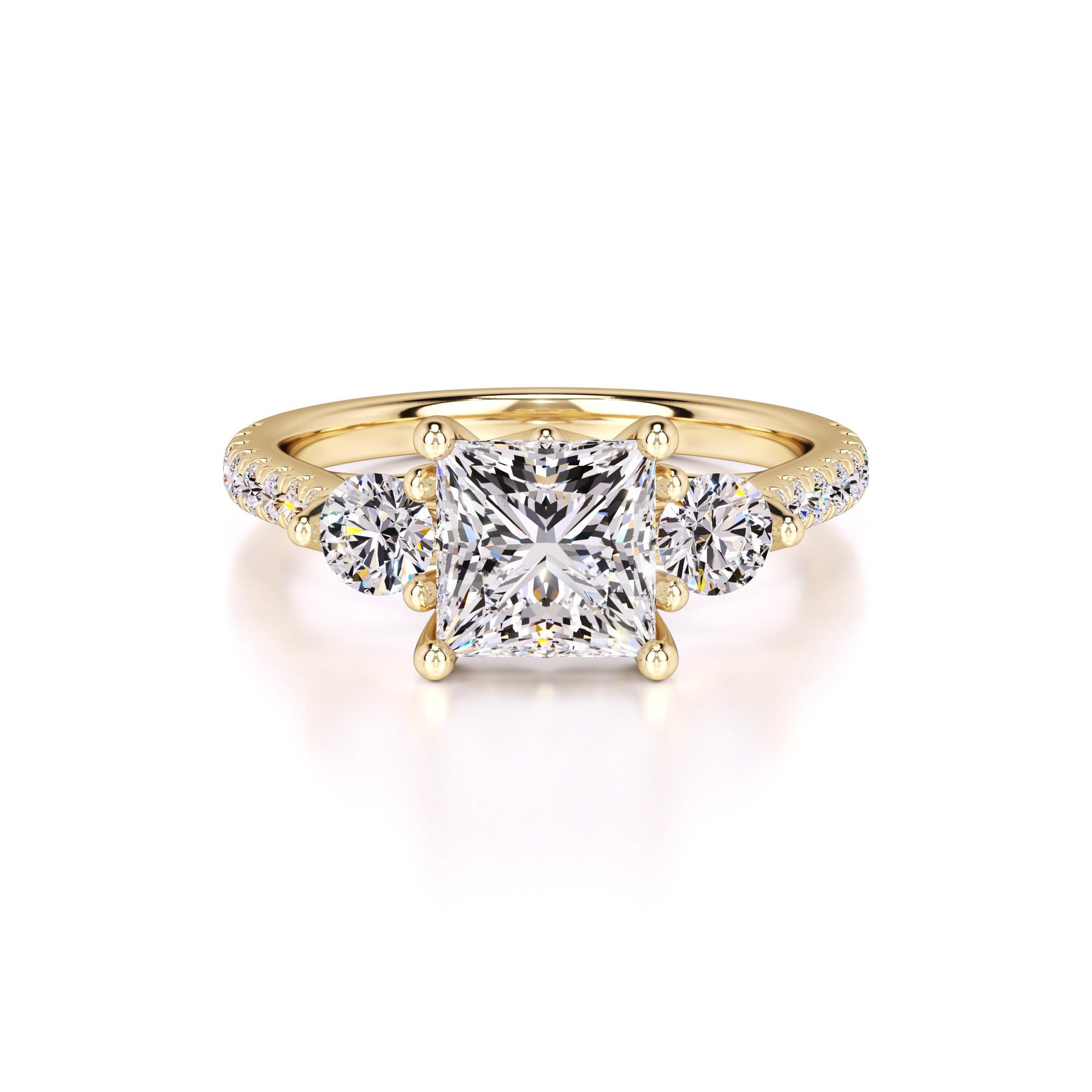 Saffron Lab Grown Diamond Ring | Yellow Gold | 1
