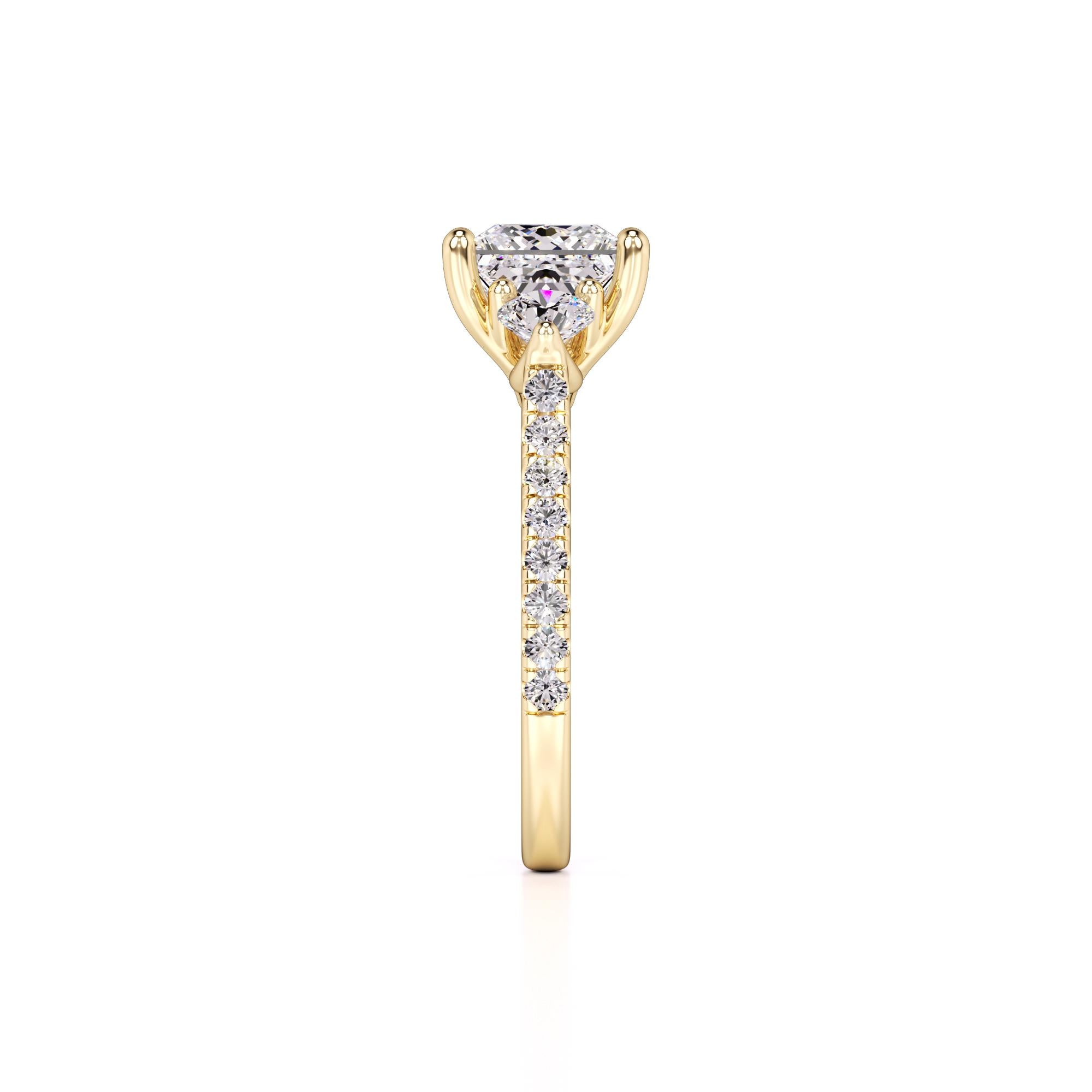Saffron Lab Grown Diamond Ring | Yellow Gold | 4
