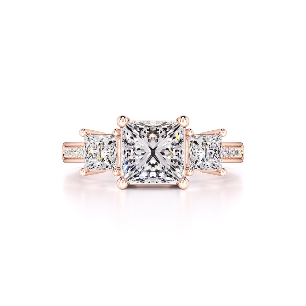 Mabel Moissanite & Lab Grown Diamond Ring | Rose Gold | 1
