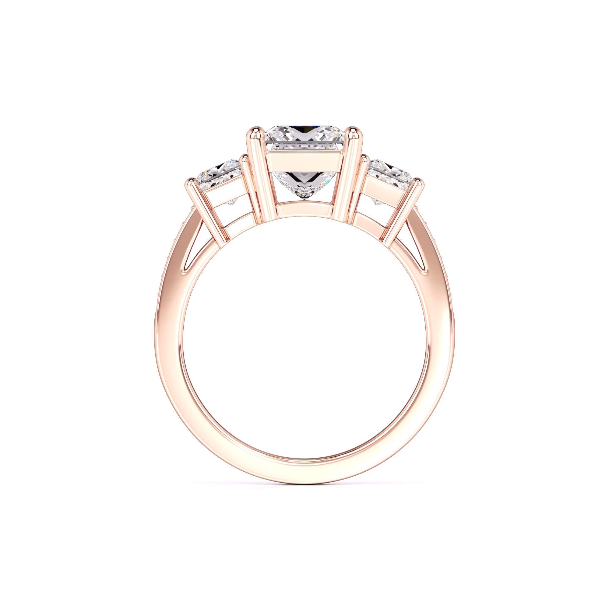 Mabel Moissanite & Lab Grown Diamond Ring | Rose Gold | 4