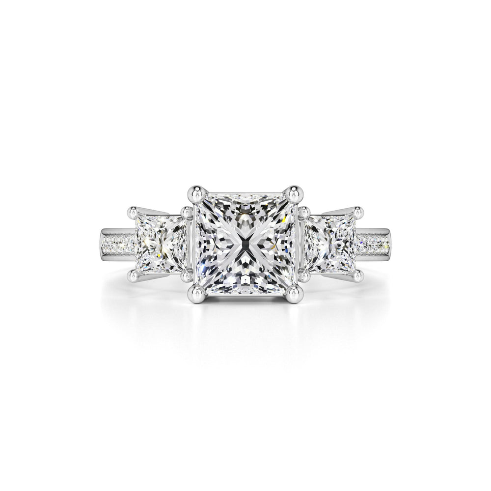 Mabel Moissanite & Lab Grown Diamond Ring | White Gold | 1