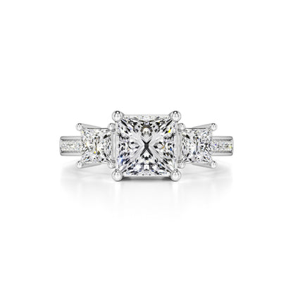 Mabel Moissanite & Lab Grown Diamond Ring | White Gold | 1