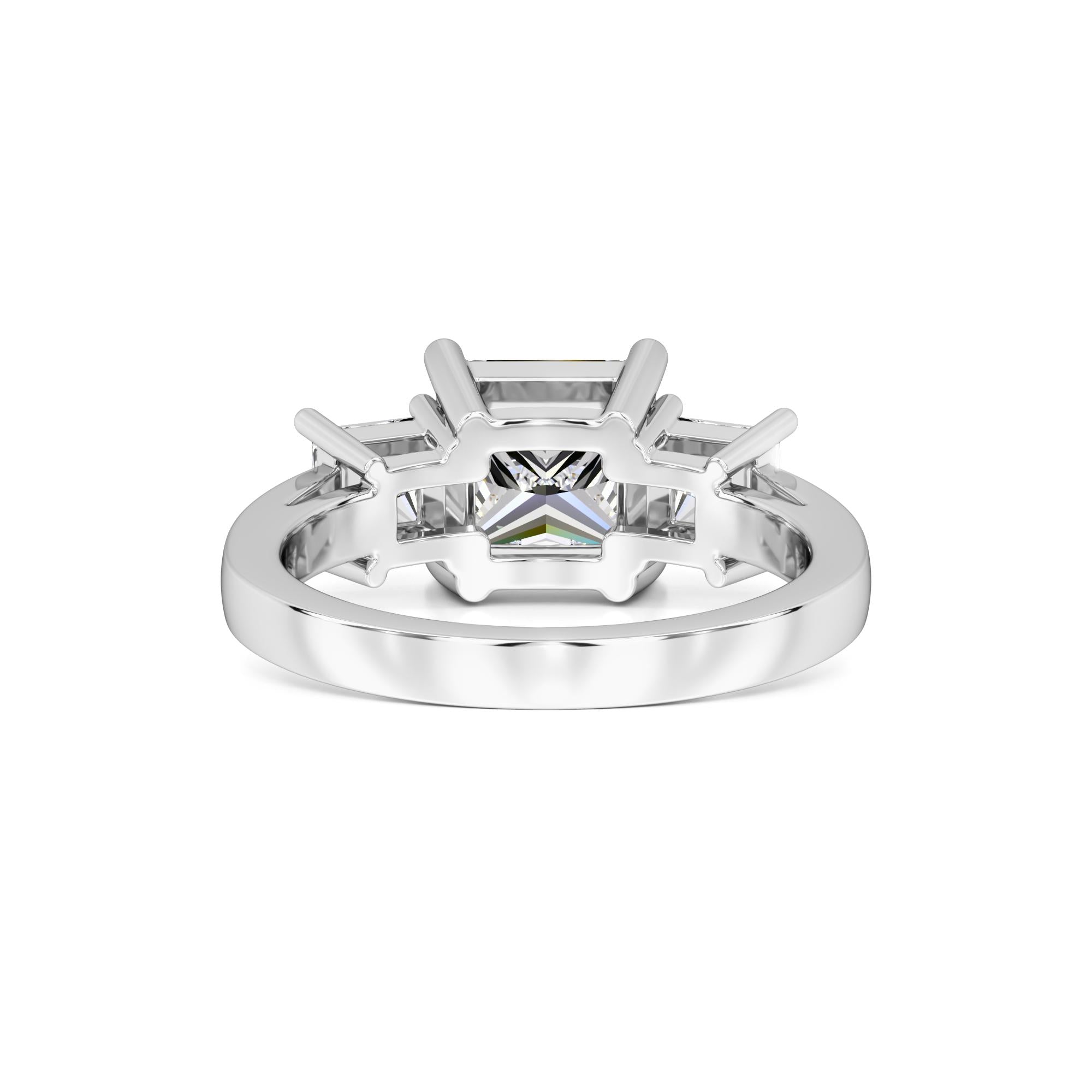 Mabel Moissanite & Lab Grown Diamond Ring | White Gold | 3