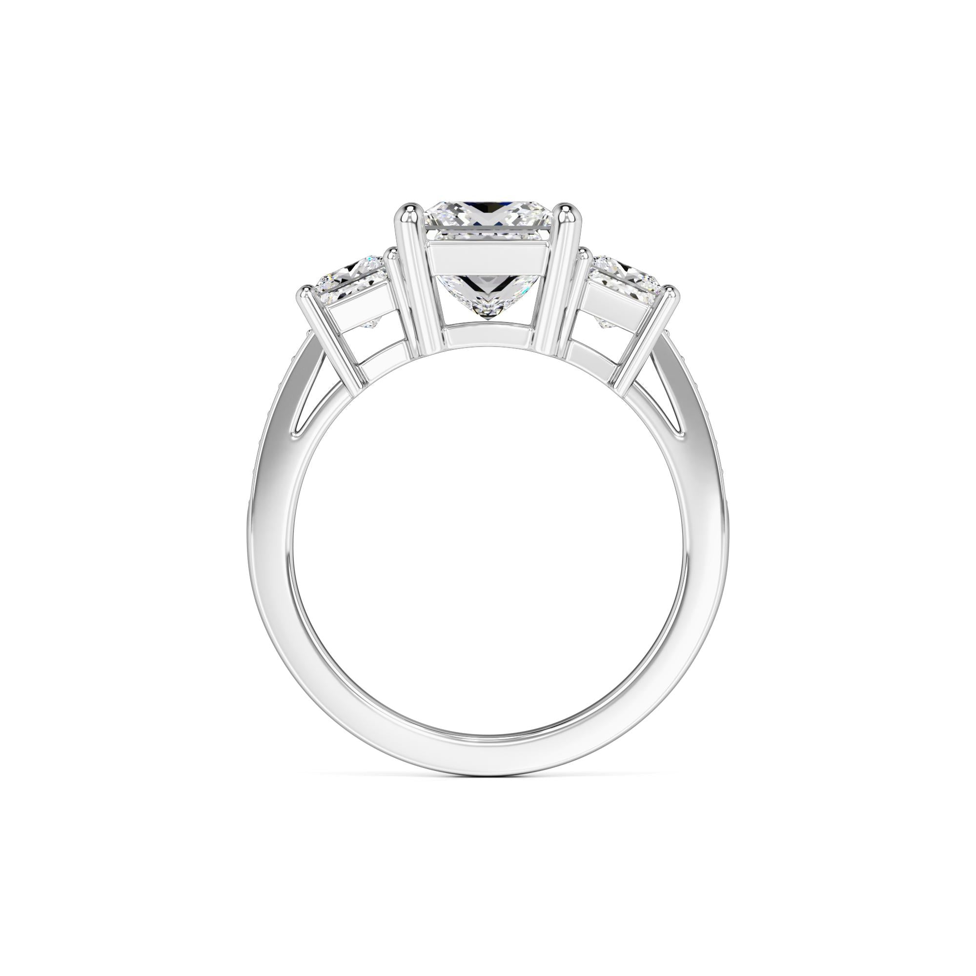 Mabel Moissanite & Lab Grown Diamond Ring | White Gold | 4