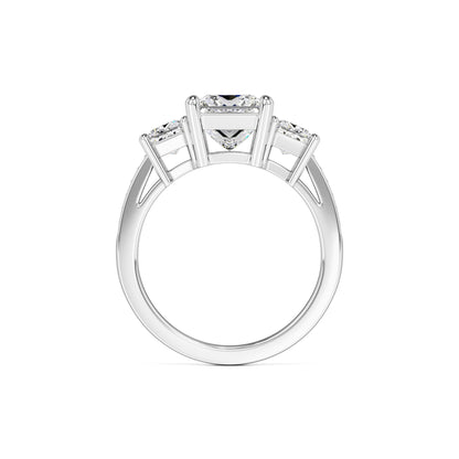 Mabel Moissanite & Lab Grown Diamond Ring | White Gold | 4