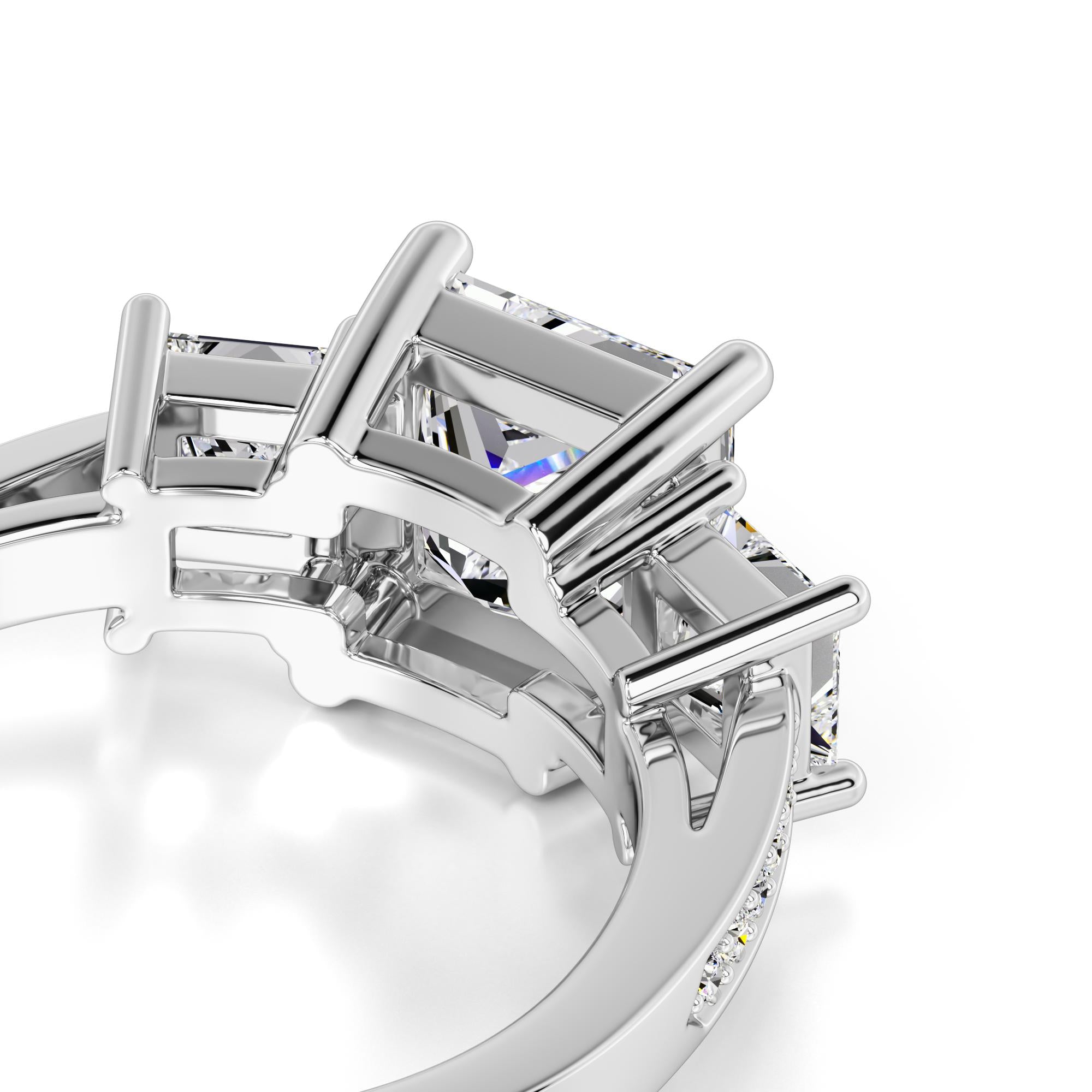 Mabel Moissanite & Lab Grown Diamond Ring | White Gold | 2
