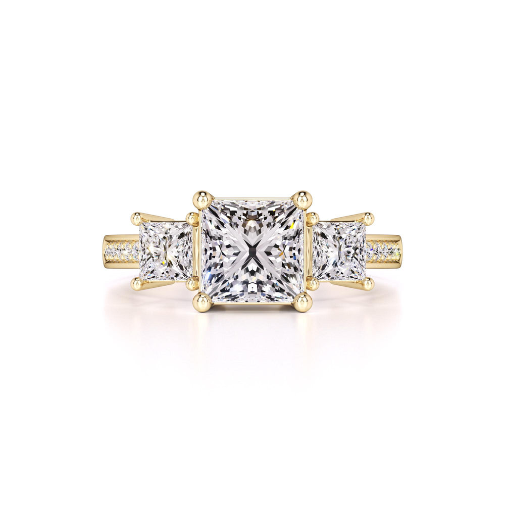 Mabel Moissanite & Lab Grown Diamond Ring | Yellow Gold | 1