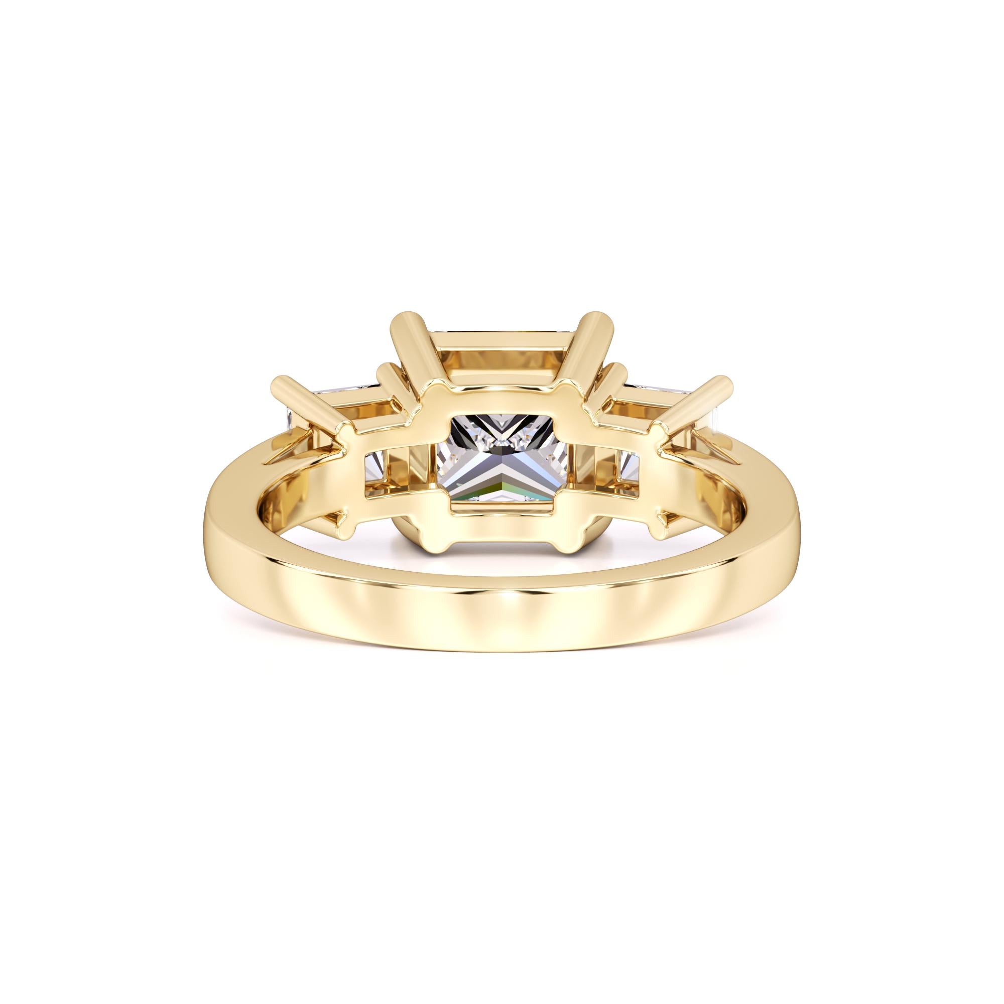 Mabel Moissanite & Lab Grown Diamond Ring | Yellow Gold | 3