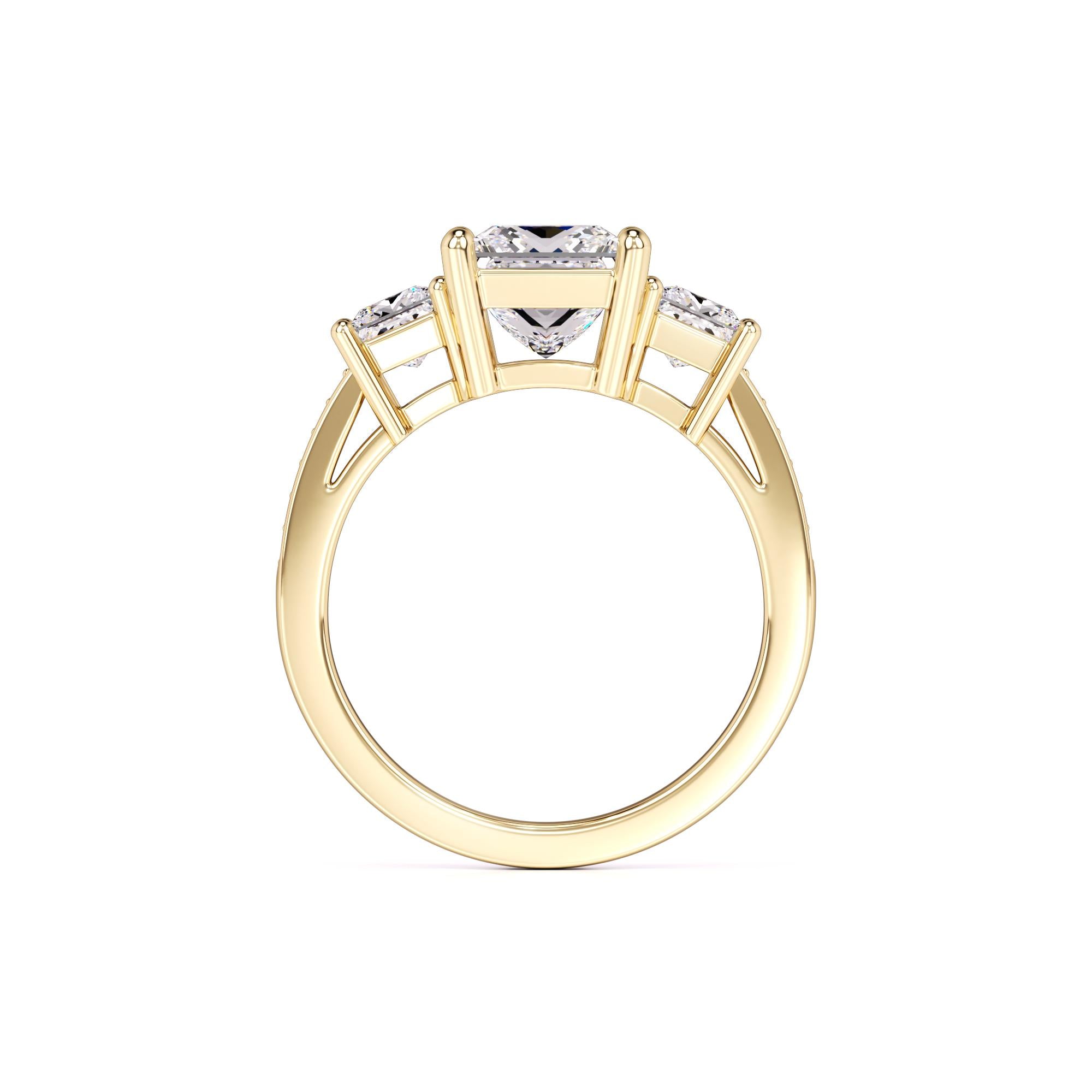Mabel Moissanite & Lab Grown Diamond Ring | Yellow Gold | 4