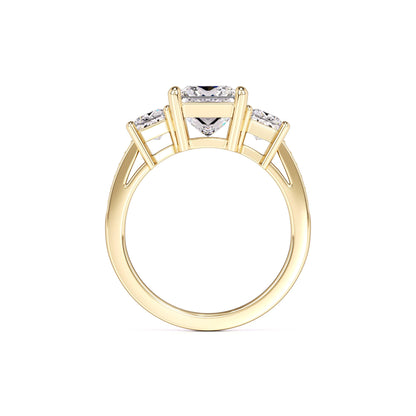 Mabel Moissanite & Lab Grown Diamond Ring | Yellow Gold | 4