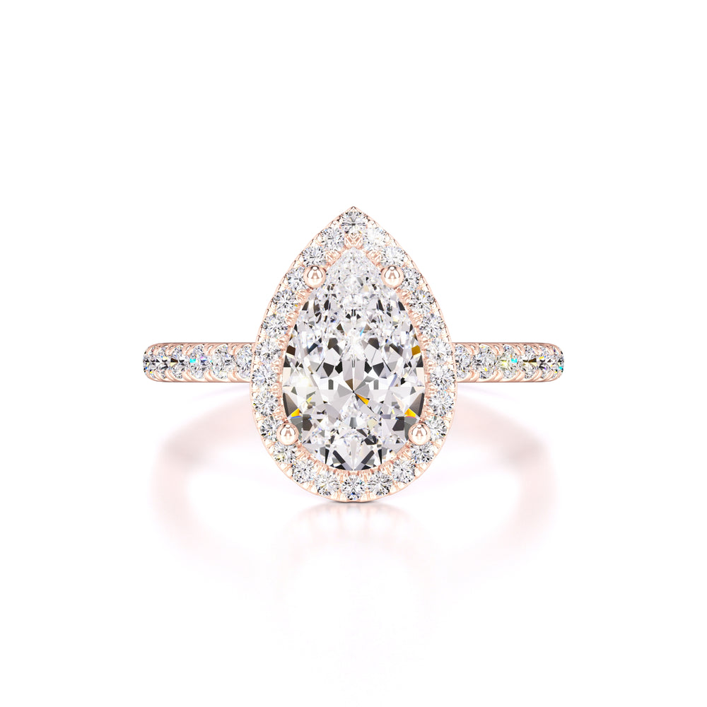 Samantha Moissanite & Lab Grown Diamond Ring | Rose Gold | 1