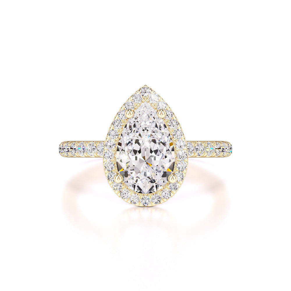 Samantha Moissanite & Lab Grown Diamond Ring | Yellow Gold | 1