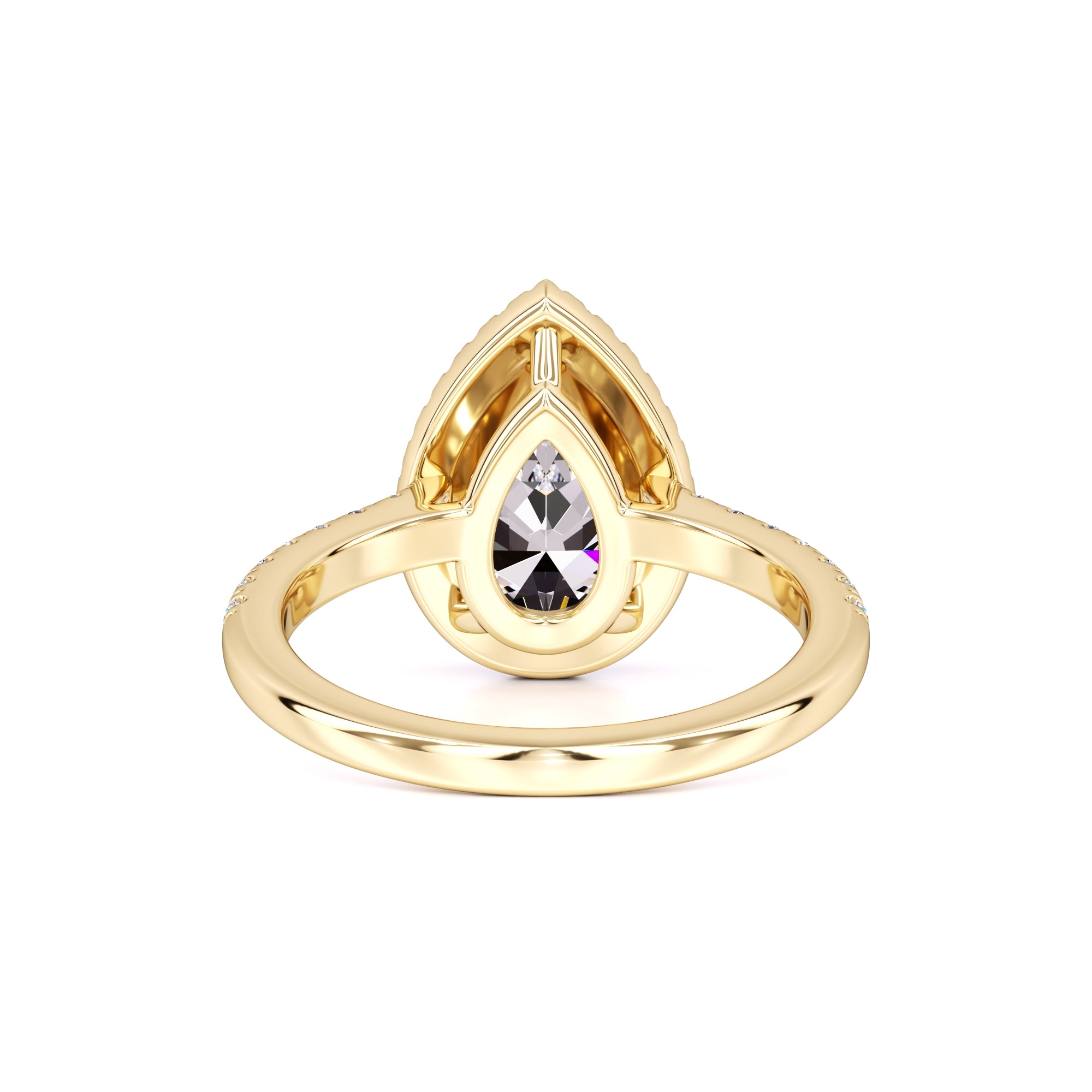 Samantha Moissanite & Lab Grown Diamond Ring | Yellow Gold | 3