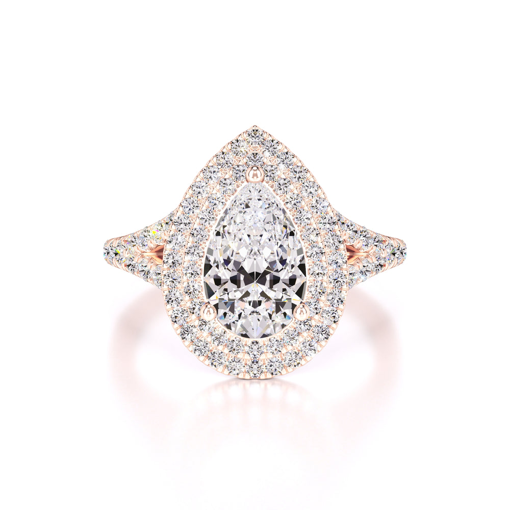 Veronica Moissanite & Lab Grown Diamond Ring | Rose Gold | 1