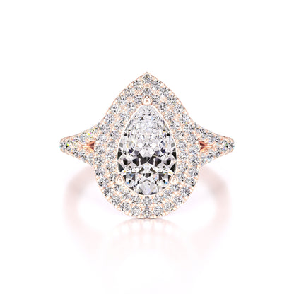 Veronica Moissanite & Lab Grown Diamond Ring | Rose Gold | 1
