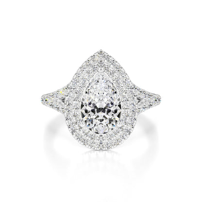 Veronica Moissanite & Lab Grown Diamond Ring | White Gold | 1