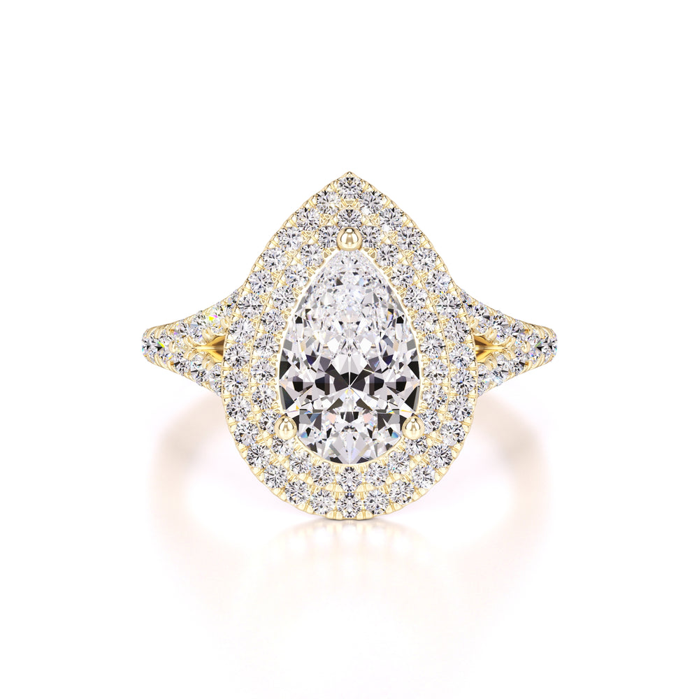 Veronica Moissanite & Lab Grown Diamond Ring | Yellow Gold | 1