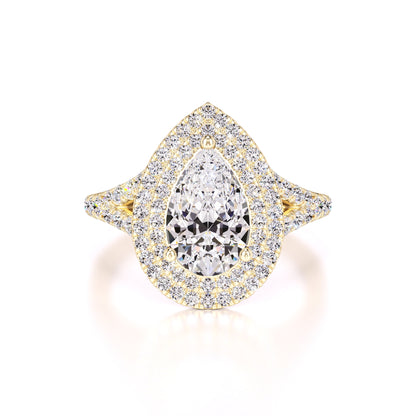 Veronica Moissanite & Lab Grown Diamond Ring | Yellow Gold | 1