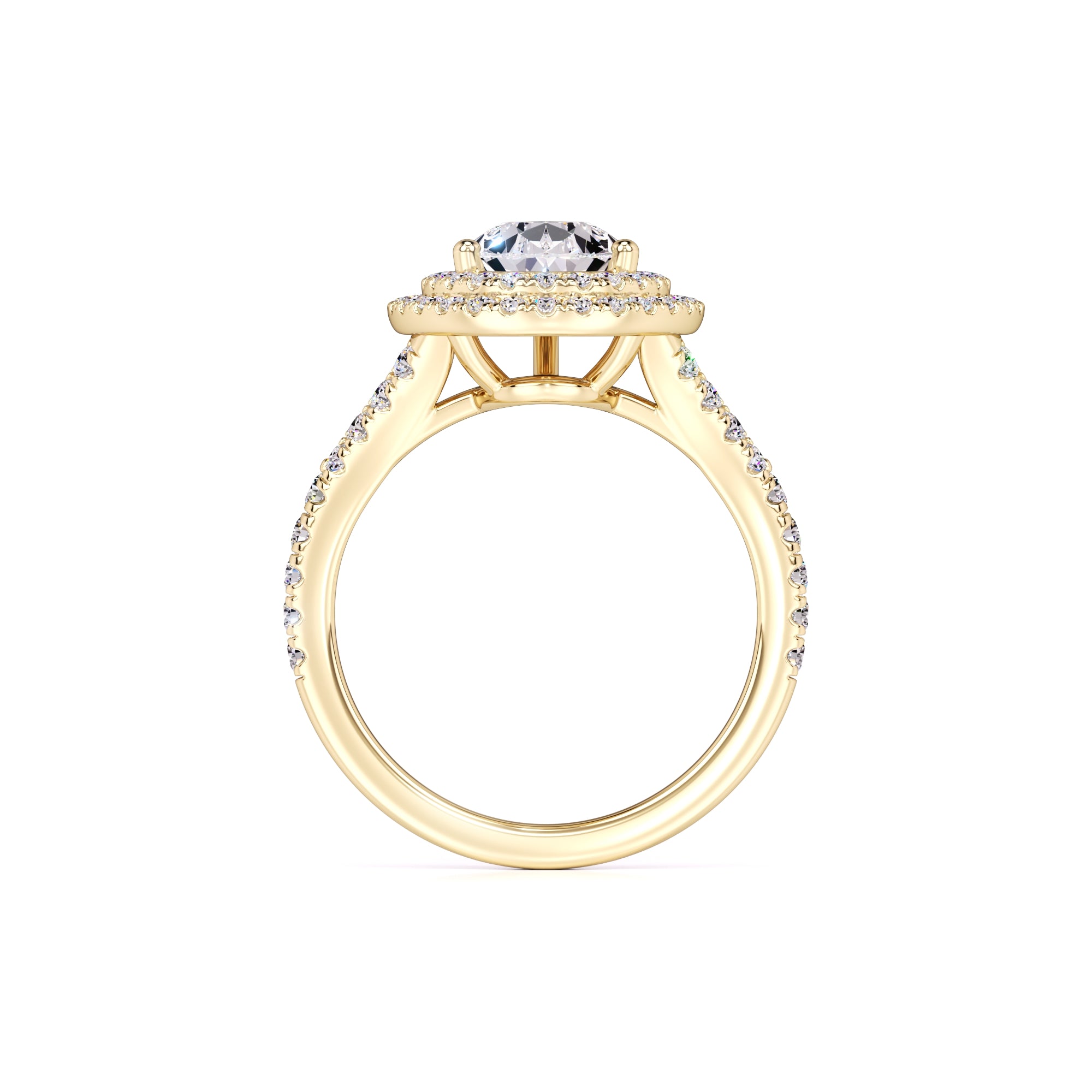 Veronica Moissanite & Lab Grown Diamond Ring | Yellow Gold | 4