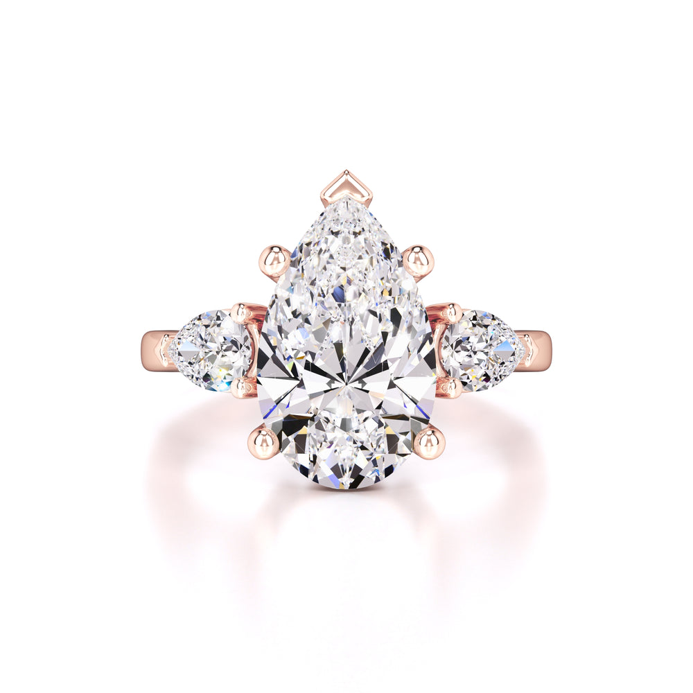 Sadie Moissanite & Lab Grown Diamond Ring | Rose Gold | 1