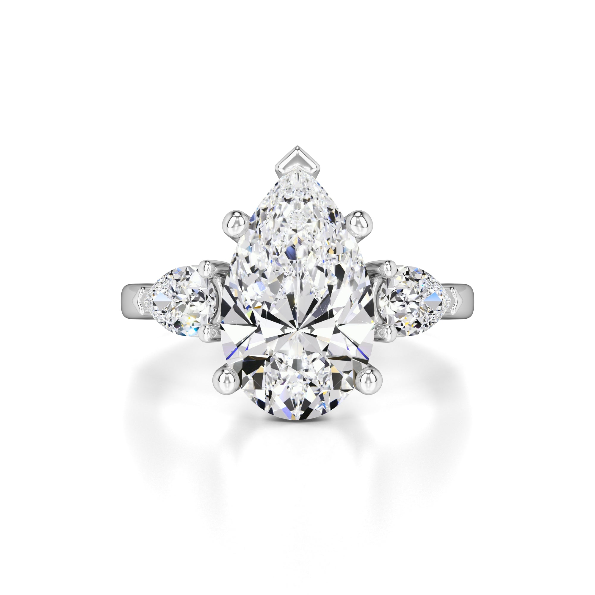 Sadie Moissanite & Lab Grown Diamond Ring | White Gold | 1