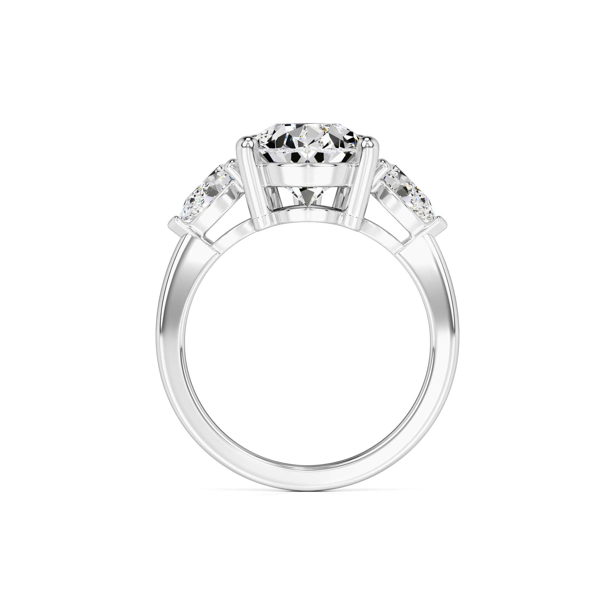 Sadie Moissanite & Lab Grown Diamond Ring | White Gold | 4