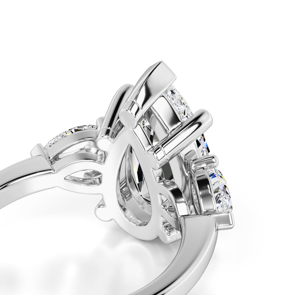 Sadie Moissanite & Lab Grown Diamond Ring | White Gold | 2