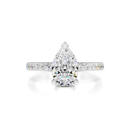 Gabriela Moissanite & Lab Grown Diamond Ring | White Gold | 1