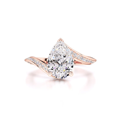 Julia Moissanite & Lab Grown Diamond Ring | Rose Gold | 1