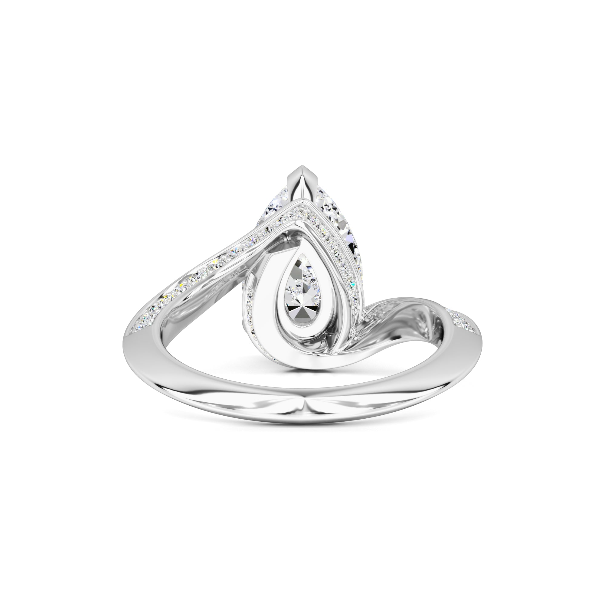 Julia Moissanite & Lab Grown Diamond Ring | White Gold | 3