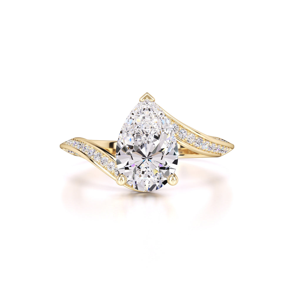 Julia Moissanite & Lab Grown Diamond Ring | Yellow Gold | 1