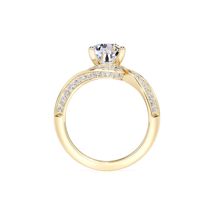 Julia Moissanite & Lab Grown Diamond Ring | Yellow Gold | 4