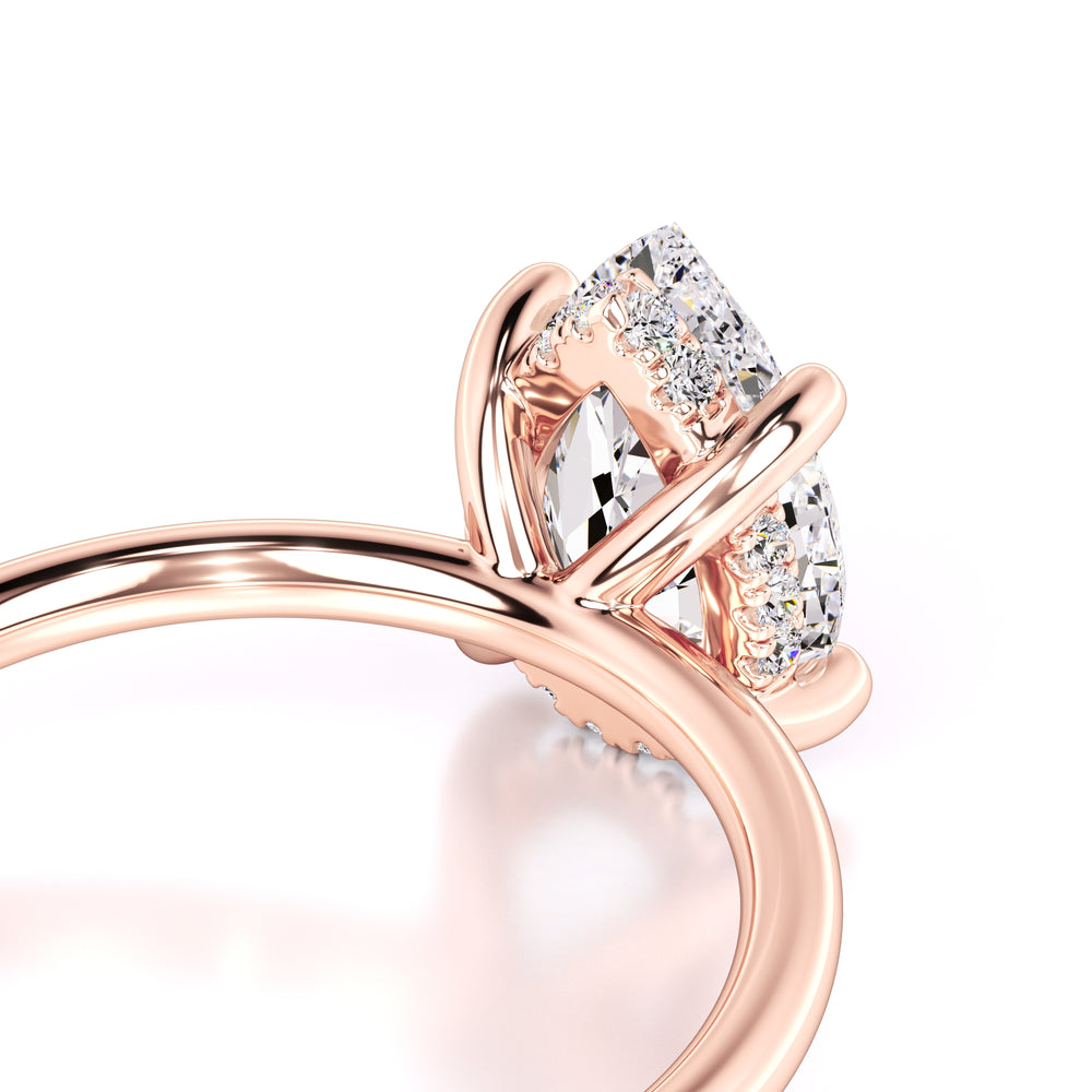 Alexis Moissanite & Lab Grown Diamond Ring | Rose Gold | 2