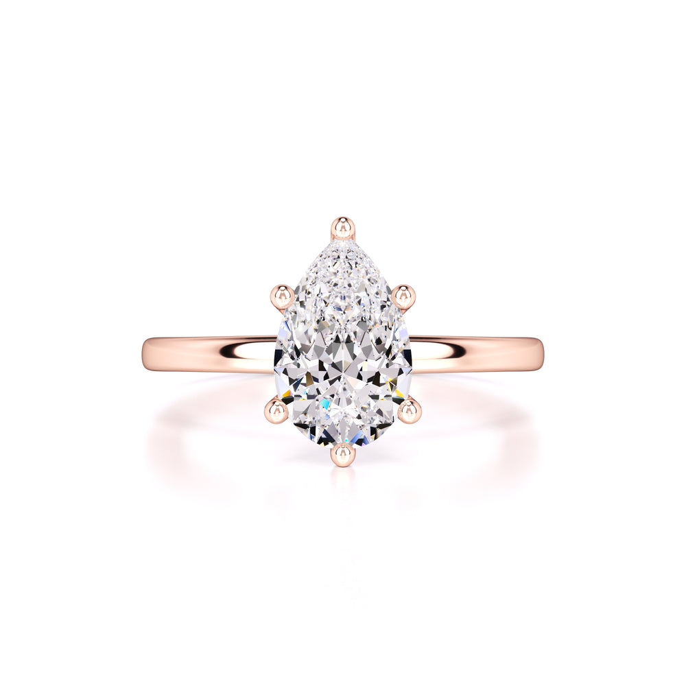 Ashley Moissanite & Lab Grown Diamond Ring | Rose Gold | 1
